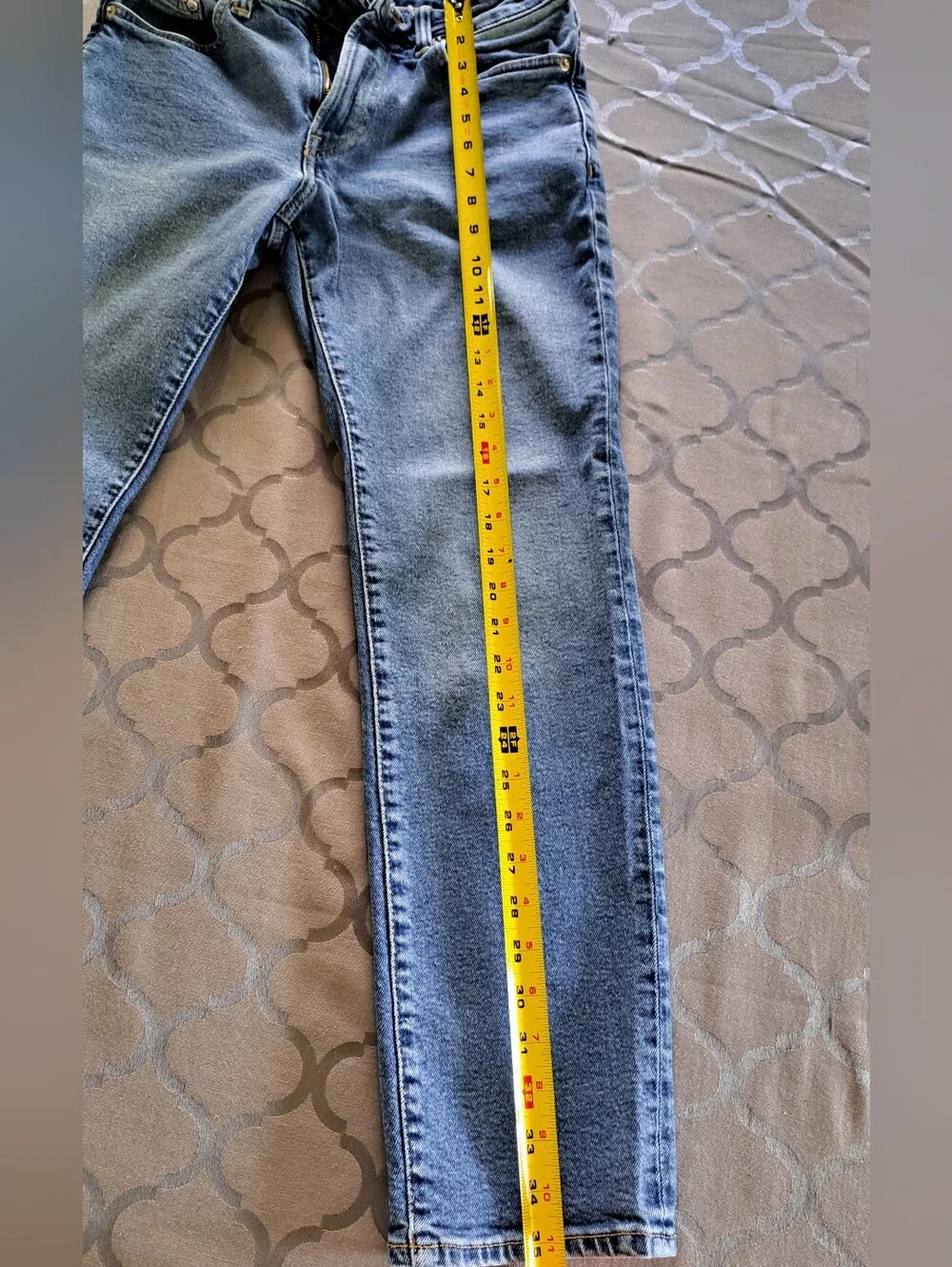 H&M Straight Regular Fit Denim Jeans 29x30 Light Wash